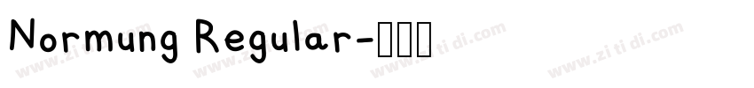Normung Regular字体转换